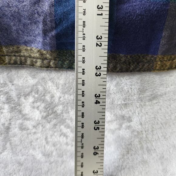 Tommy Bahama Flannel Shirt Mens Size XL Tall Canyon Beach Bonfire Button XLT - Picture 9 of 9